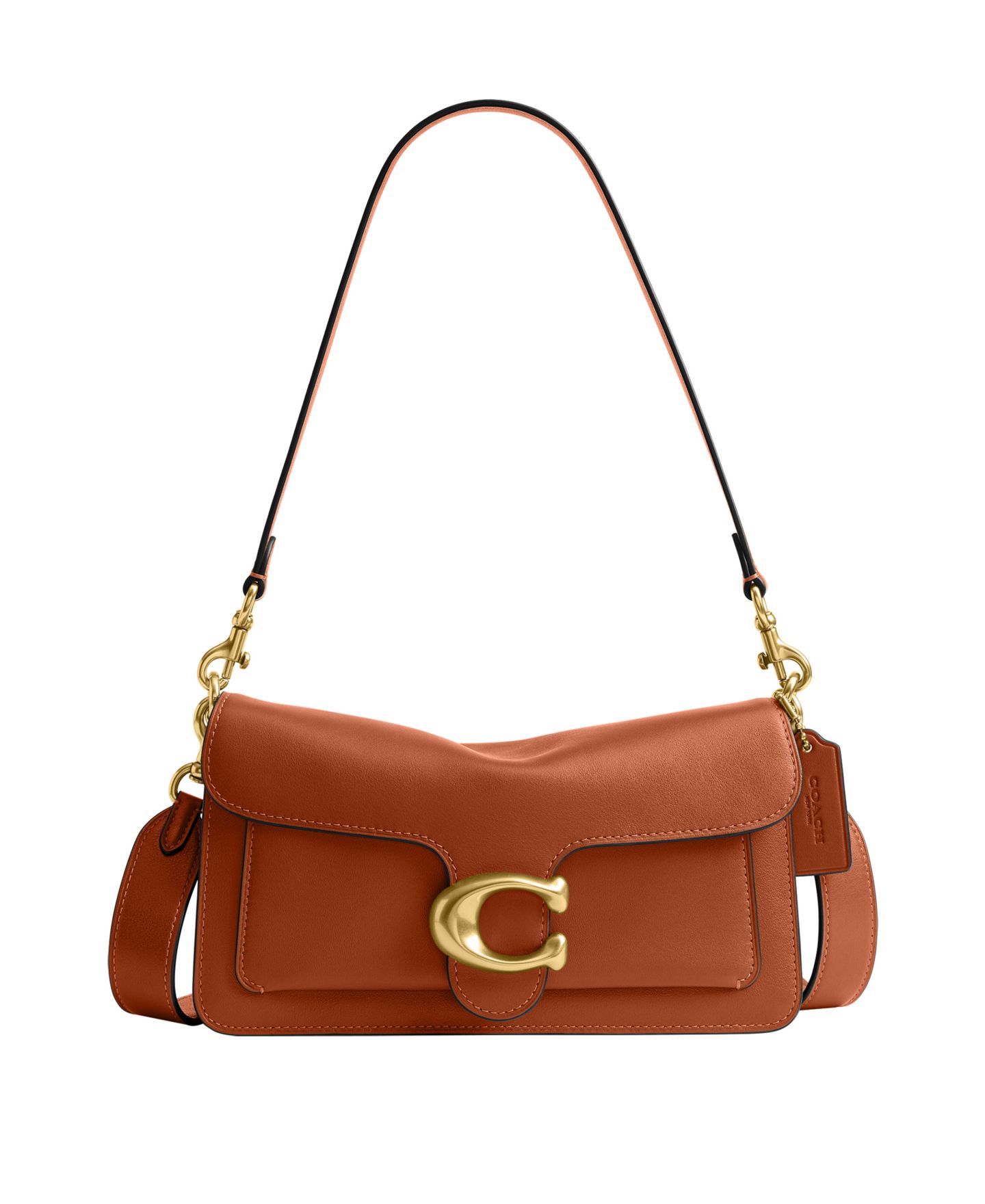 Женская сумка COACH Tabby Medium Soft Leather Shoulder Bag 26, цвет: Латунный / Янтарный коричневый — фото 1