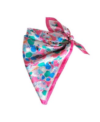 Women's Satin Abstract Floral Headscarf