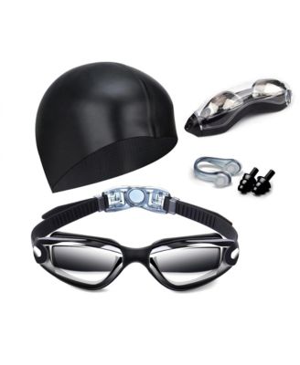 Swim Goggles Nose Clip Earplugs Cap Case Aqua