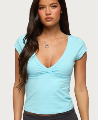 Women's Penelopy Overlap V Neck T Shirt