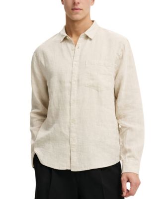Men's Relaxed Linen Long-Sleeve Shirt