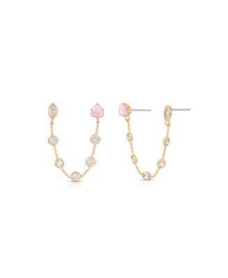 Double Piercing Turquoise Earrings