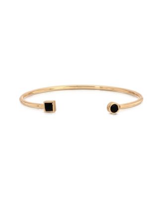 Gold-Tone Crystal Shapes Cuff Bracelet