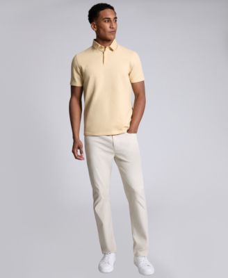 Men's Cotton-Blend Point Collar Polo Shirt