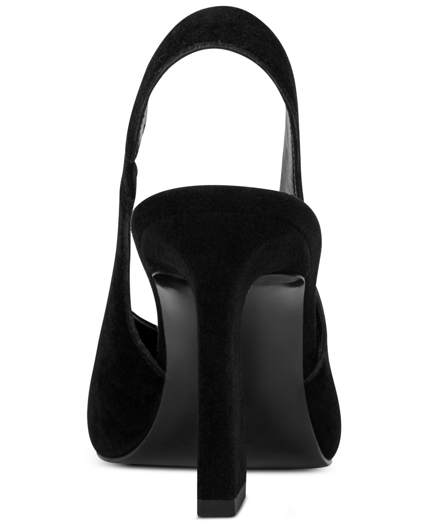 Женские туфли KARL LAGERFELD PARIS Lauryn Slingback Pumps, цвет: Чёрный замшевый — фото 3