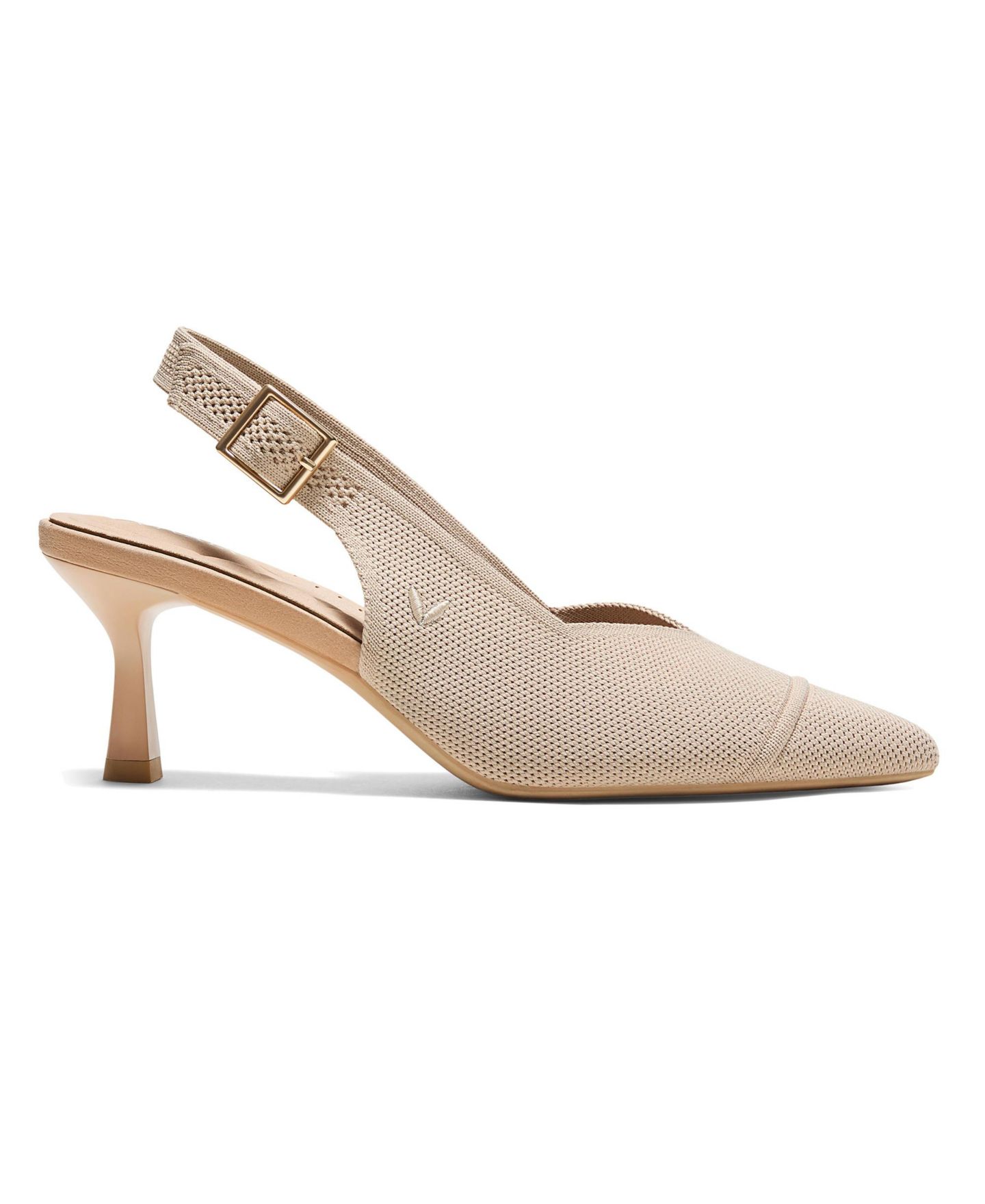 Женские сандалии VIVAIA Addison Pointed-Toe Slingback Heels, цвет: Миндальный — фото 3