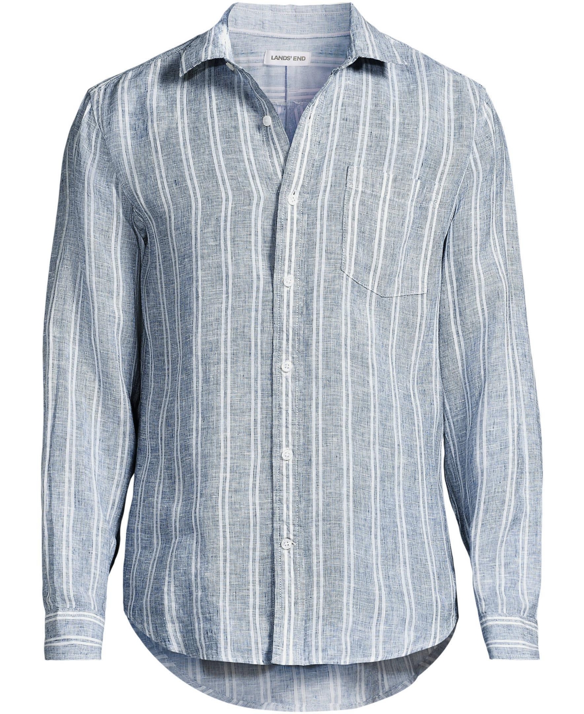 Lands' End Men's Long Sleeve Linen Shirt