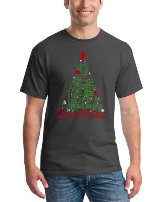 Men's Holiday Christmas Tree Word Art T-Shirt