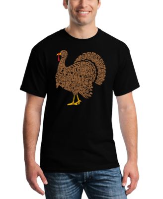 Men's Thanksgiving Turkey Word Art T-Shirt