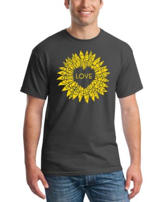 Men's Love Sunflower Word Art T-Shirt