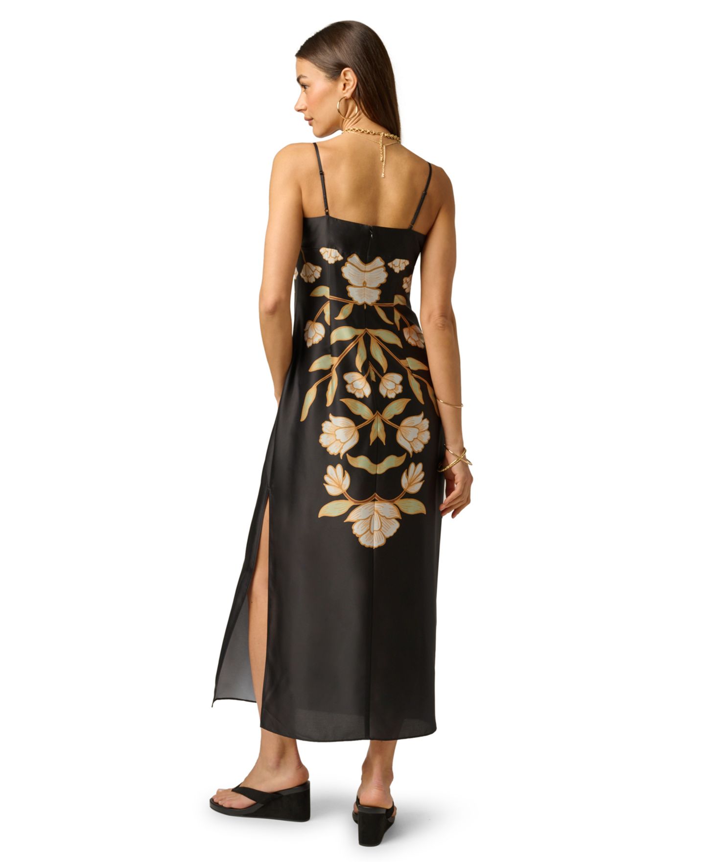 Женское платье Adrianna Printed Sleeveless Dress, цвет: Чёрный разноцветный — фото 5