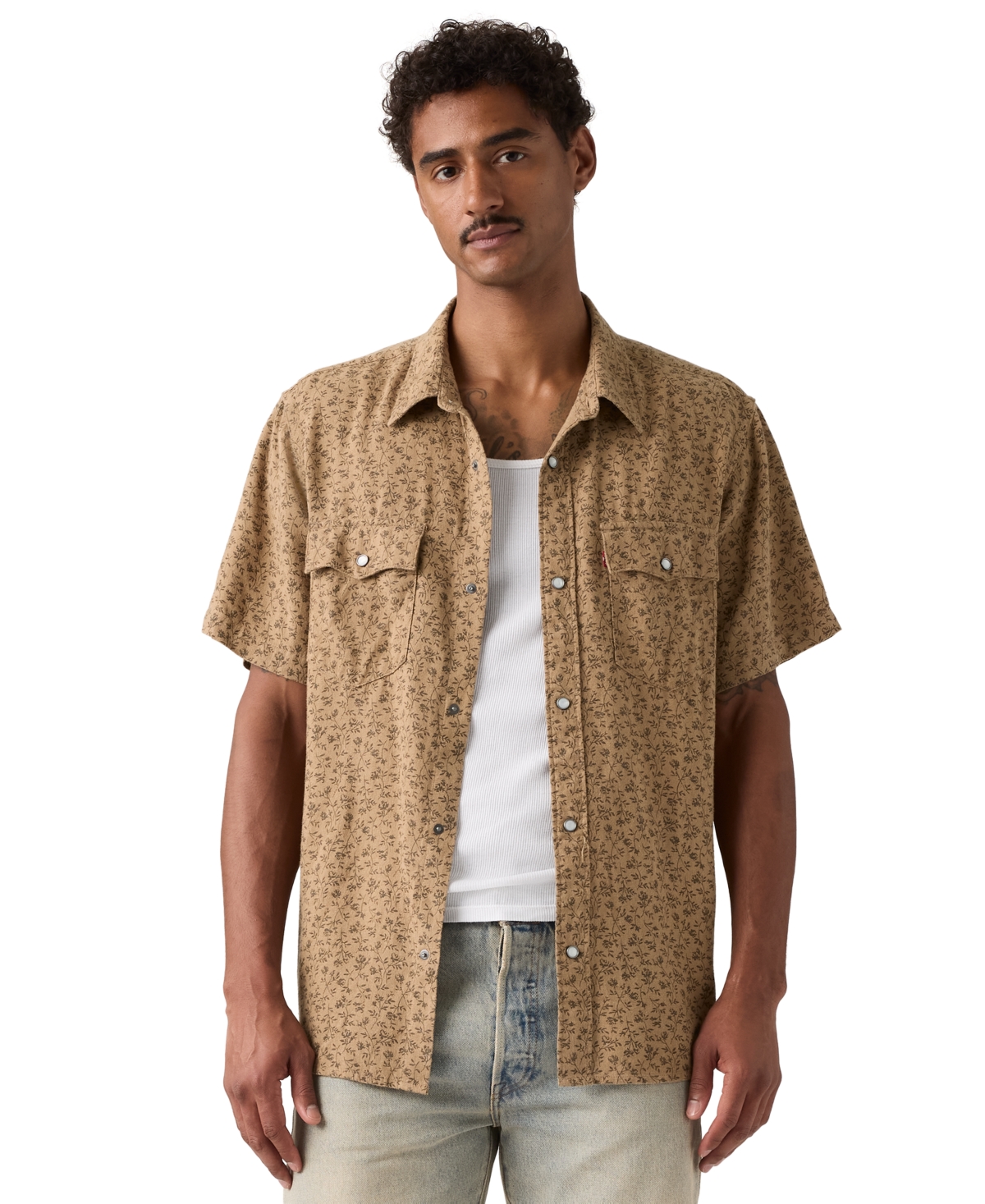Levi's Men's Short-Sleeve Western Shirt - Tigers Eye