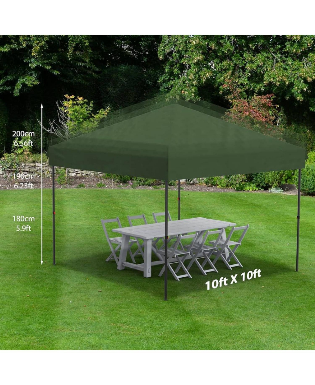 gaomon Outdoor 10x10 Pop Up Canopy Tent with 1 Removable Sidewall