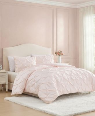 Laura Ashley Pintuck Solid Satin 2-Piece Comforter Set, Twin XL
