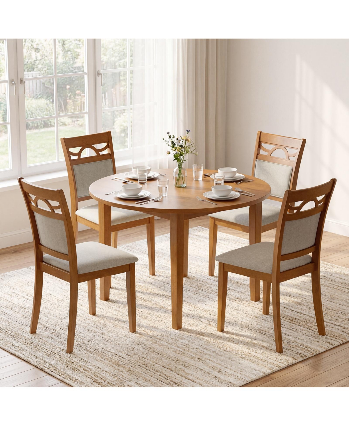 Slickblue Dining Room Chairs Set of 2 Cushioned Seat for Kitchen Use