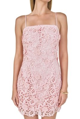 Bodycon Dress Macy's Pink Lace Dress Endless Rose Women's 3D Sequins  Lace Mini Dress Macy's