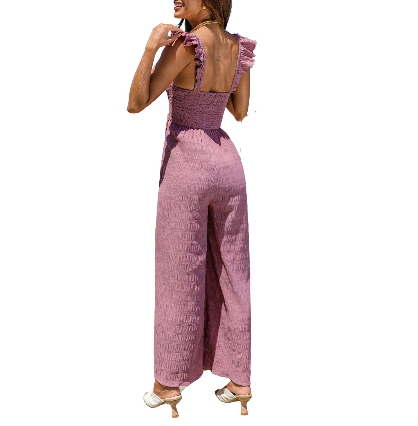 Женский комбинезон Cupshe Soft Focus Jumpsuit, цвет: Розовый — фото 3
