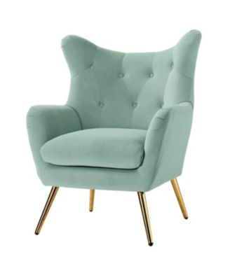 Avianna Wide Tufted Velvet Wingback Chair