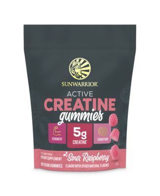 Active Creatine Gummies Sour Raspberry 5g Creatine 90 Count
