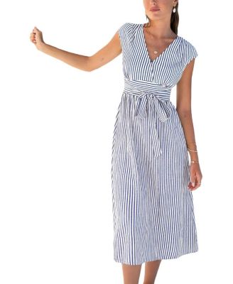black and white striped dress macys Black And White Striped Dress