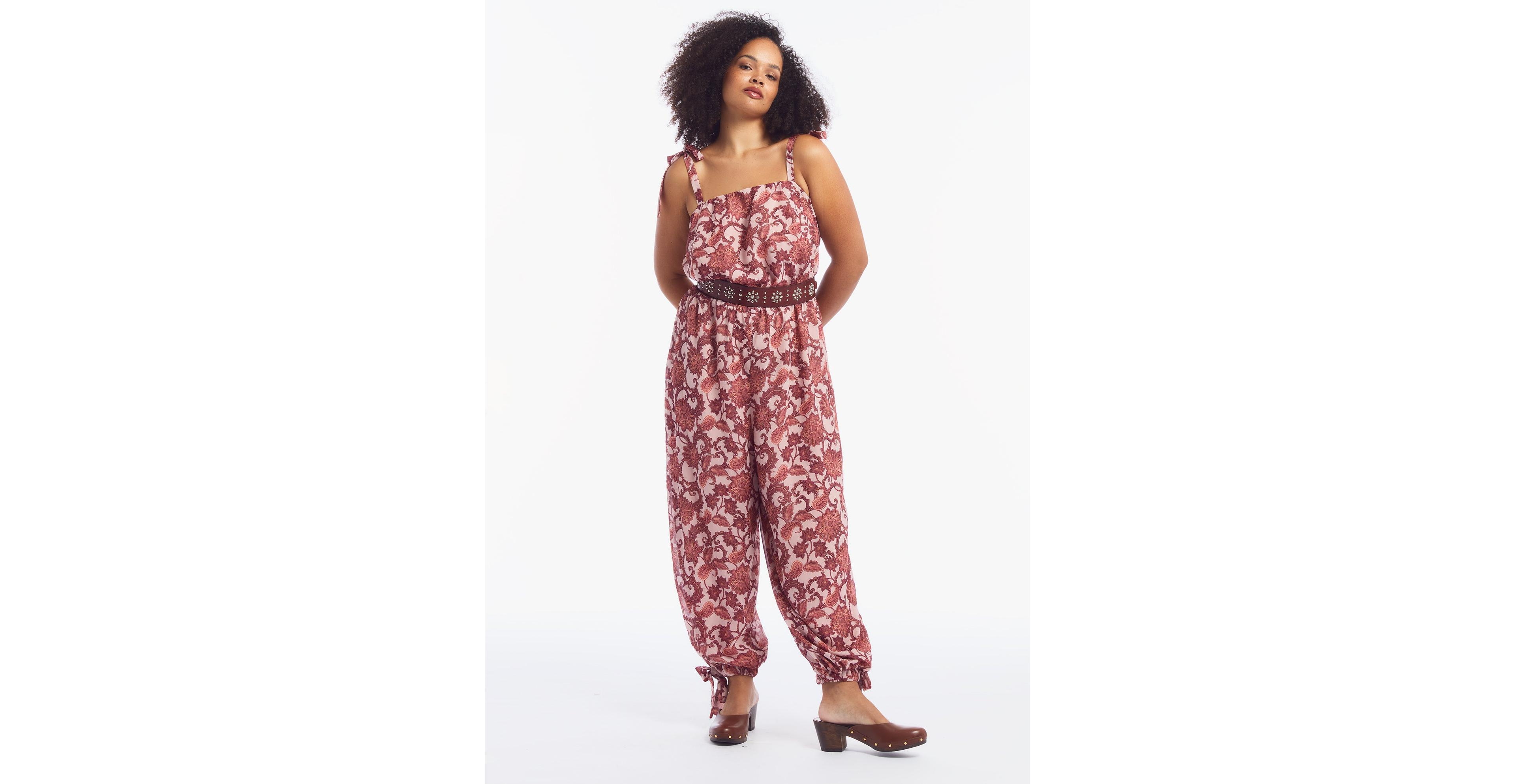 June & Vie Women's Crinkle Chiffon Jumpsuit