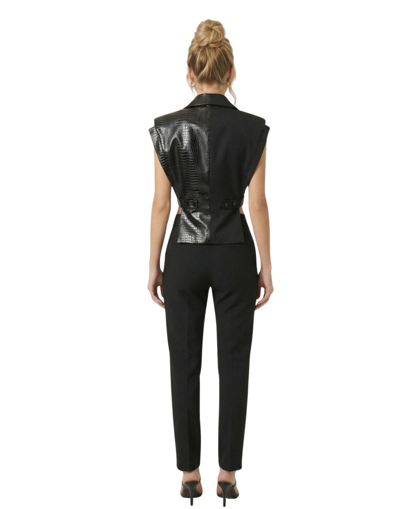 Женский пиджак Modenaire Mixed Texture Sleeveless Blazer — фото 2