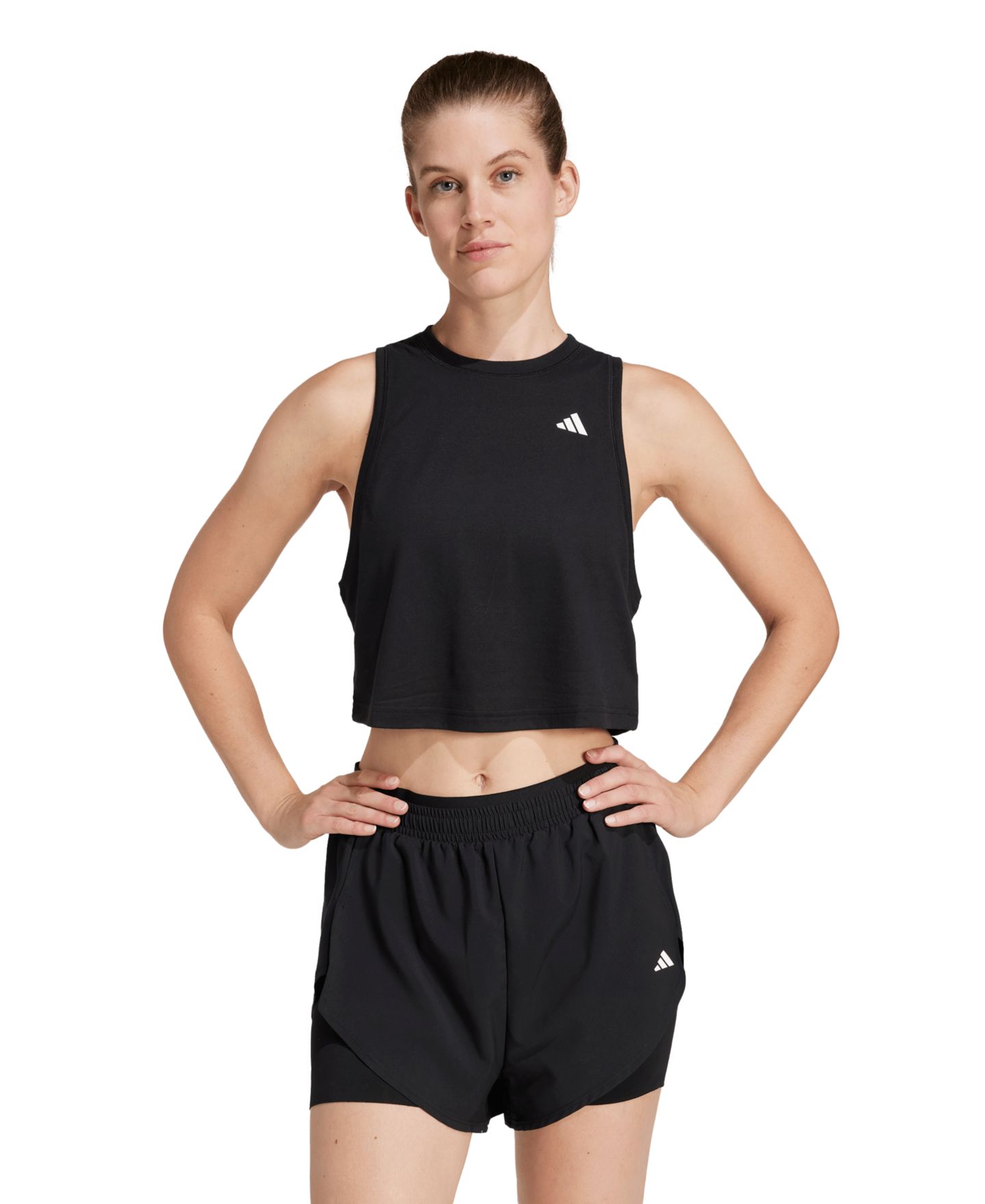 Женский топ adidas Train Essentials Boxy Workout Tank, цвет: Чёрный — фото 2