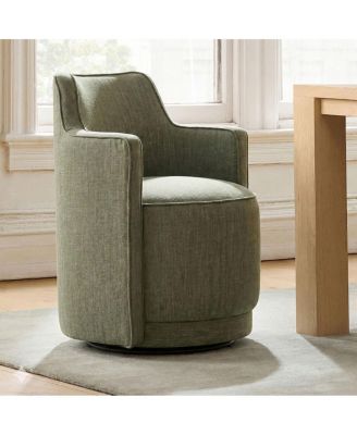 Swivel Barrel Accent Chair, Fabric Upholstered 360degree(s) Armchair, 1 Pc