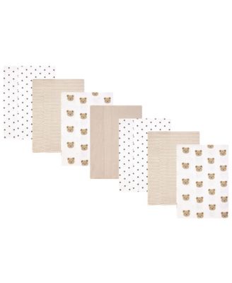 Infant Cotton Poly Flannel Burp Cloths 7-Pack, Cozy Cutie, One Size