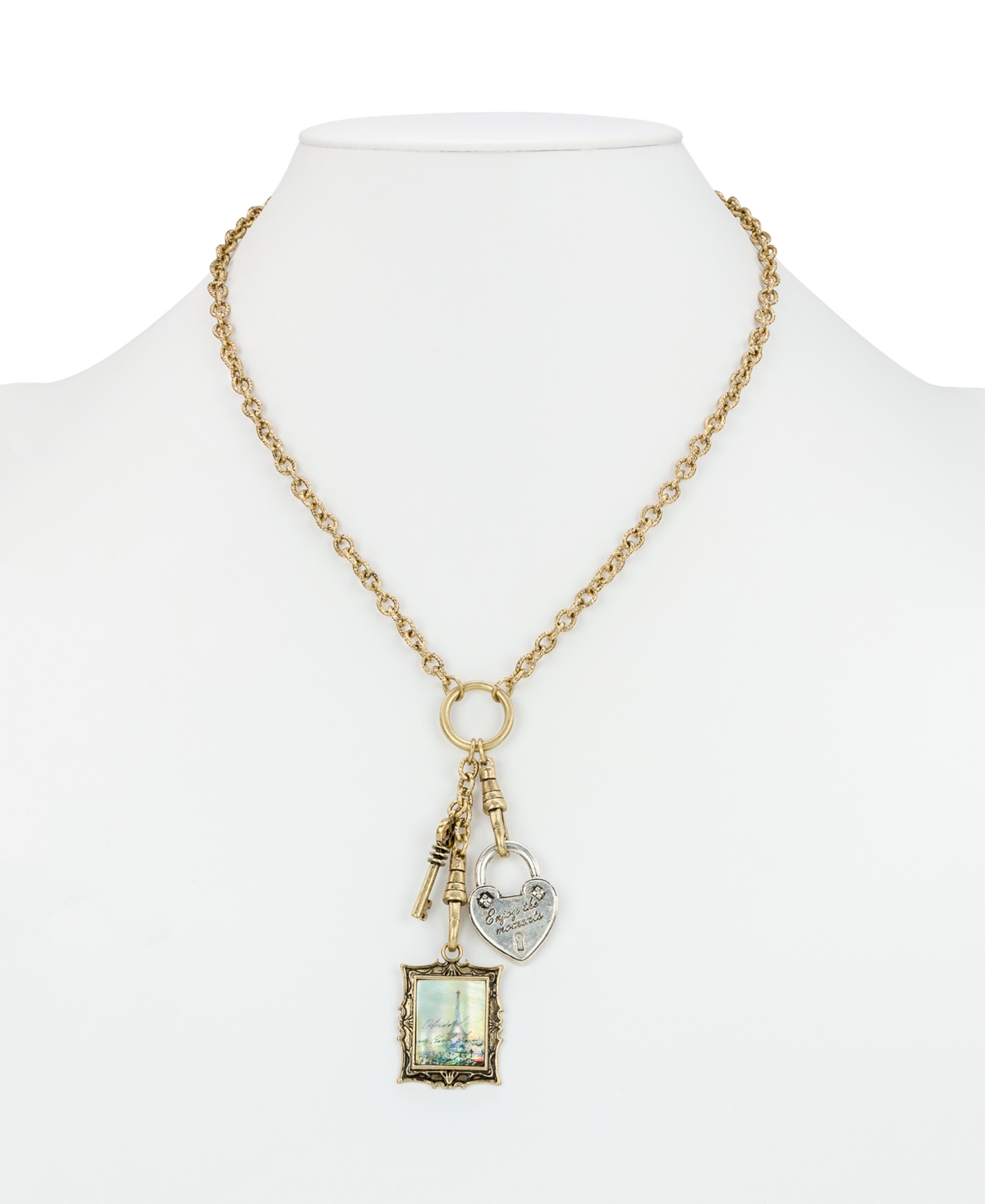 Patricia Nash Gold-Tone Plated Charm Dangle Necklace
