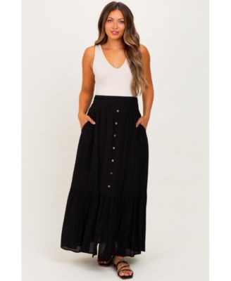 BLACK SMOCKED WAIST