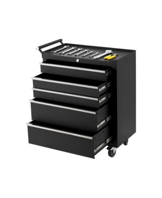 6-Drawer Portable Tool Storage Cart, Rolling Tool Chest Cabinet, Lockable Toolbox Organizer