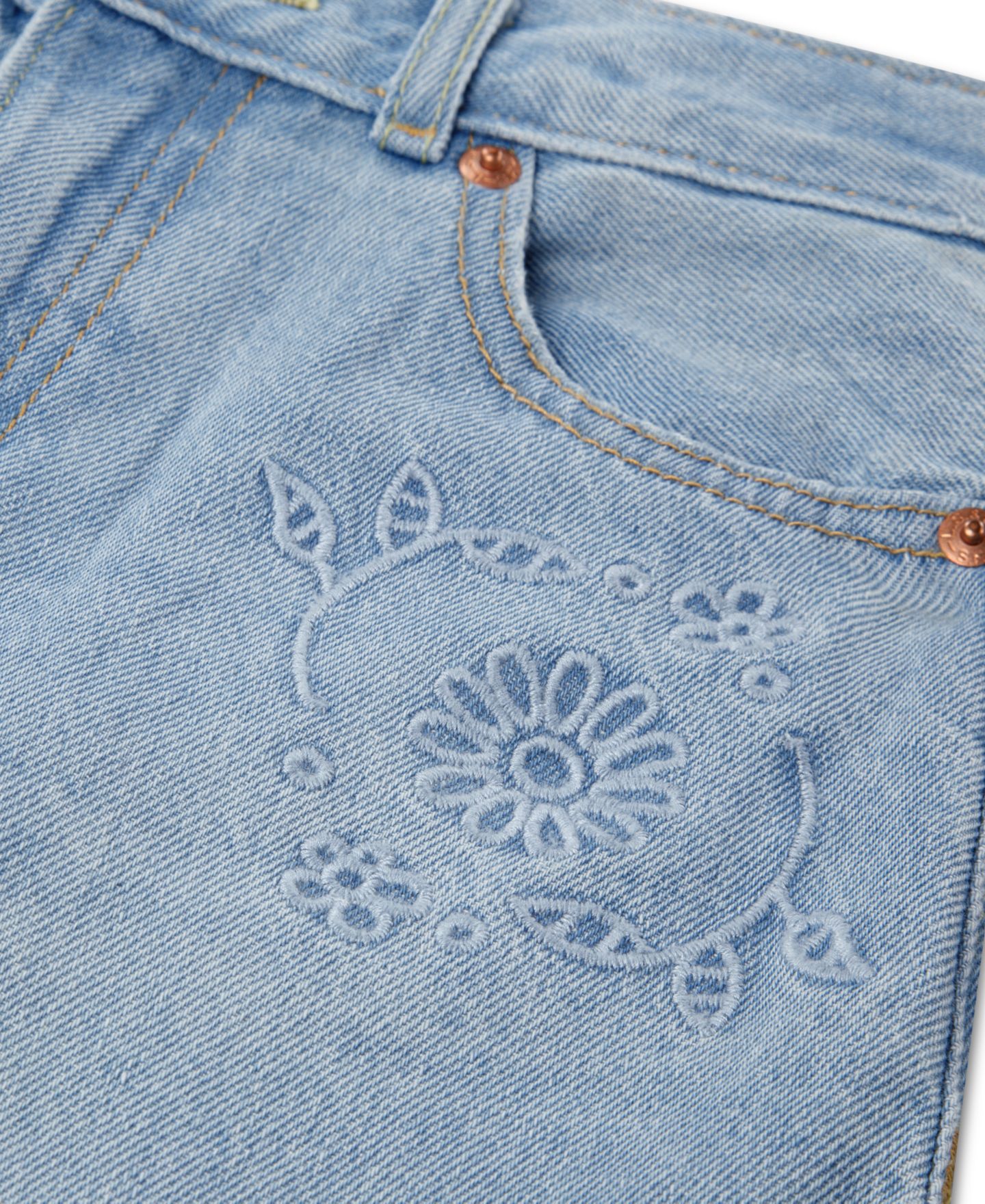 Джинсы Levi's Embroidered High-Rise Baggy Jeans для девочек, цвет: Marin Babe — фото 3