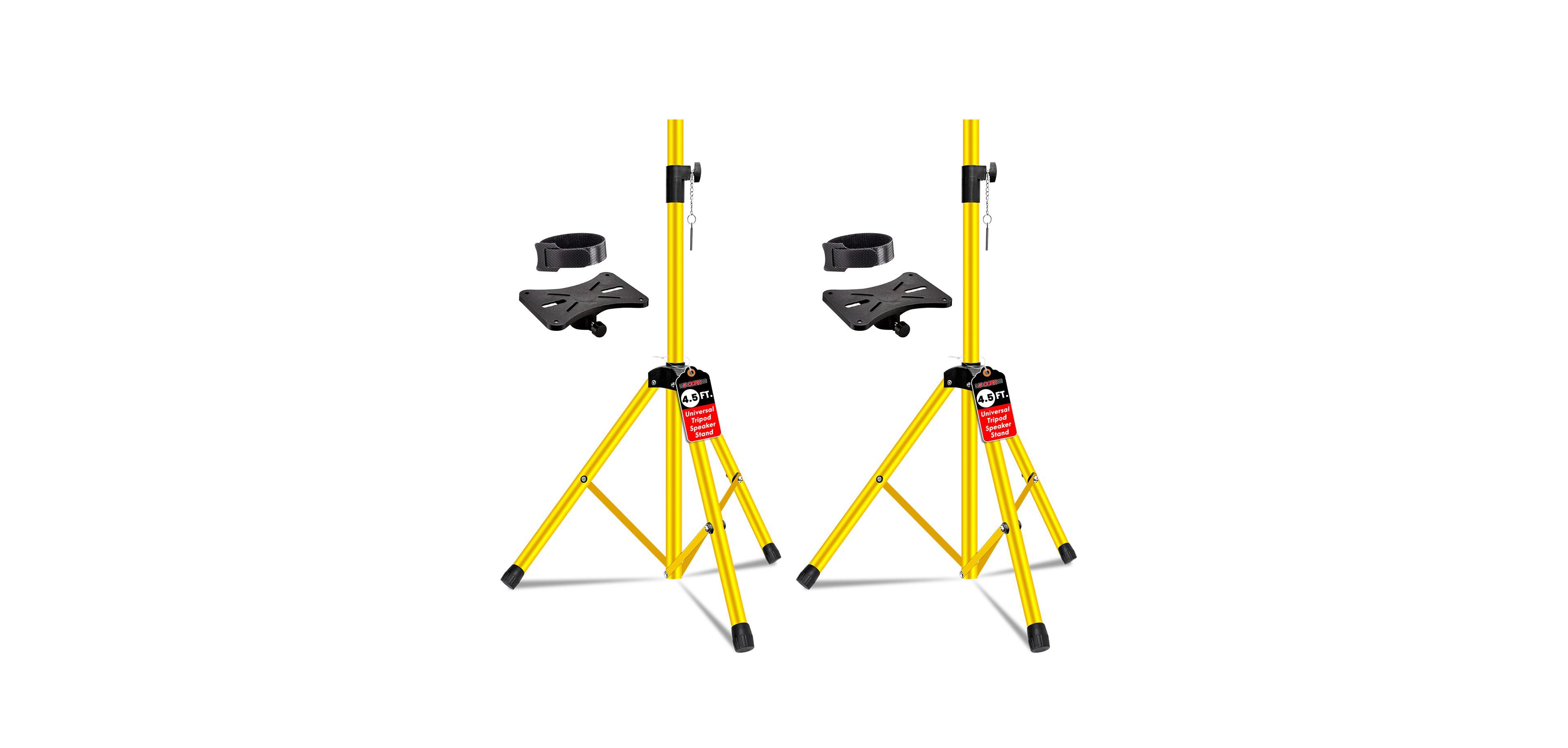 5 Core Adjustable Tripod Speaker Stands, 35mm Mount