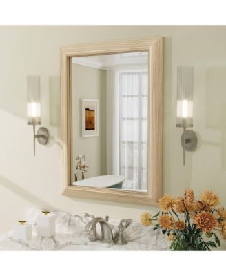 20" x 28" Inch Thick Metal Framed Wall Mirrors for Bedroom, Rectangle Wall-Mounted Mirrors