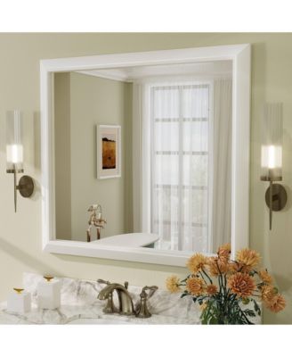 36" x 40" Inch Thick Metal Framed Wall Mirrors for Bedroom, Rectangle Wall-Mounted Mirrors