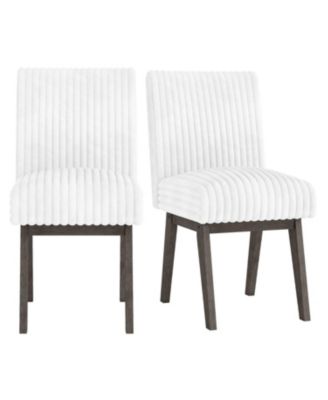 Kitchen Dining Chairs Set of 2 with Padded Seat and Wood Legs