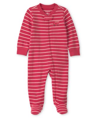 Baby Boy's Firetruck Striped 2-Way Zip Sleep & Play