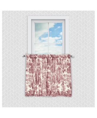Victoria Park Toile Design Printed Room Darkening 2-Piece Window Rod Pocket Pair
