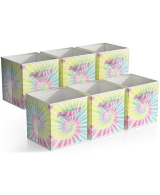 6 Pack 11 Inch Foldable Storage Cubes with Handle- for Organizing Home, Shelves, Nursery, Playroom, Closet and More