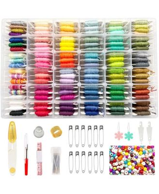  Friendship Bracelet String Kit Embroidery Floss Beads Tools