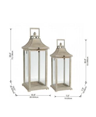 Wooden Candle Lantern Decorative Lantern Holder Decor for Outdoor, Home Garden Wedding