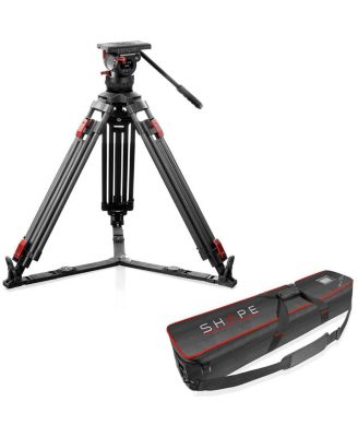 Pro Video 3-Section Carbon Fiber Tripod with Fluid Head, 33 lbs