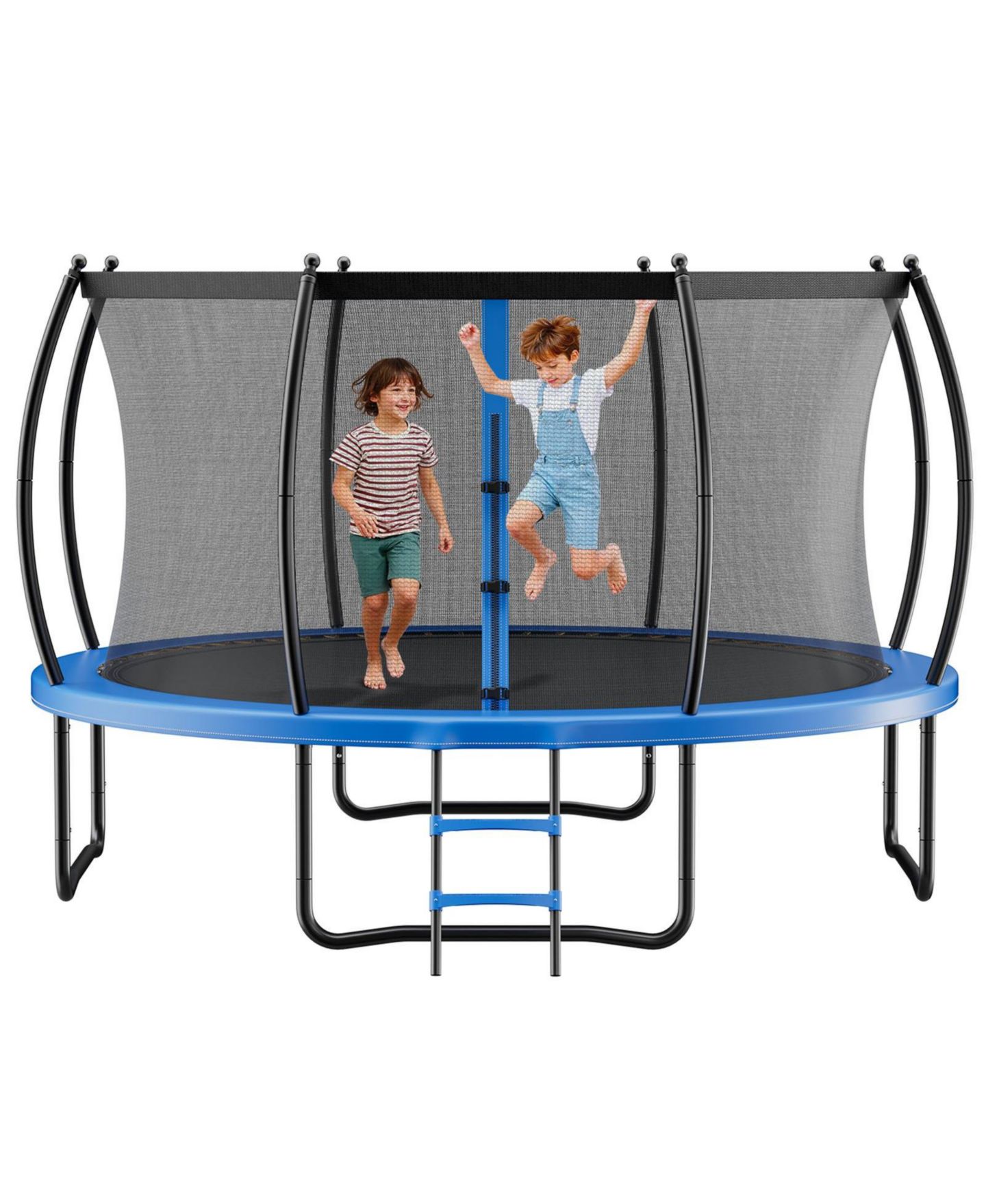 Детская игрушка Mecale 10 FT Recreational Trampoline with Safety Net Thickened Pad, цвет: Синий — фото 1