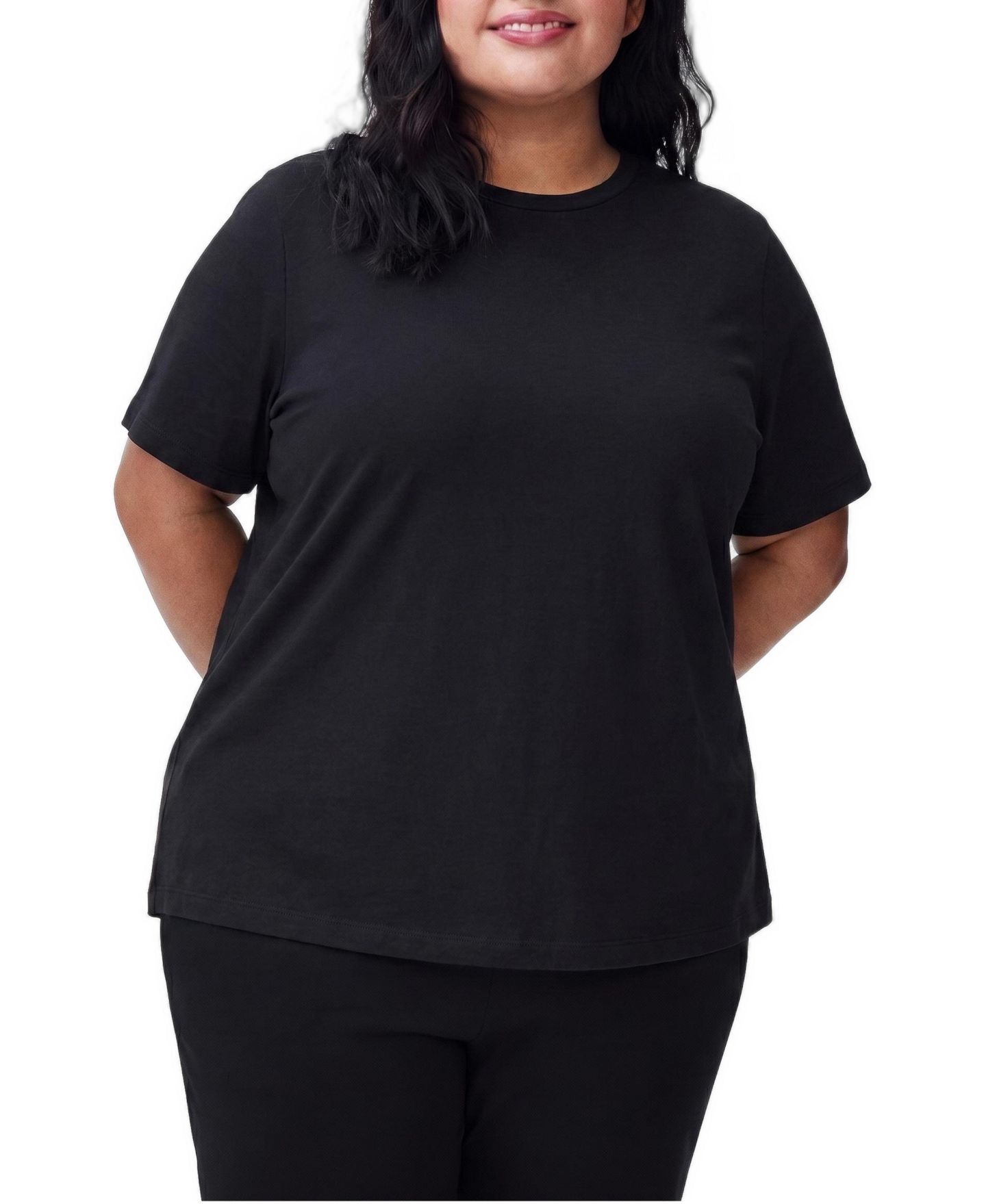 Женская футболка Universal Standard Plus Size Signature Tee Rex, цвет: Чёрный — фото 1