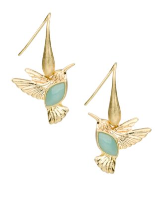 Patricia Nash Gold-Tone Stone Hummingbird Drop Earrings - Gold 32$