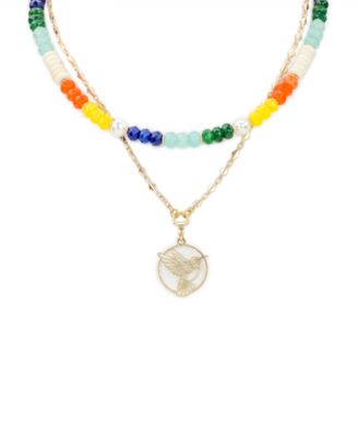 Patricia Nash Beaded Charm Convertible Necklace - Gold 44$