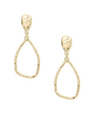 Patricia Nash Hammered Ring Collection Tear Drop Earrings - Gold