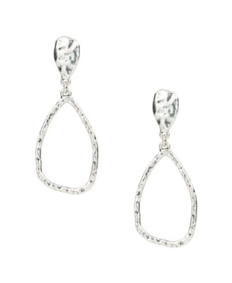 Hammered Ring Collection Tear Drop Earrings