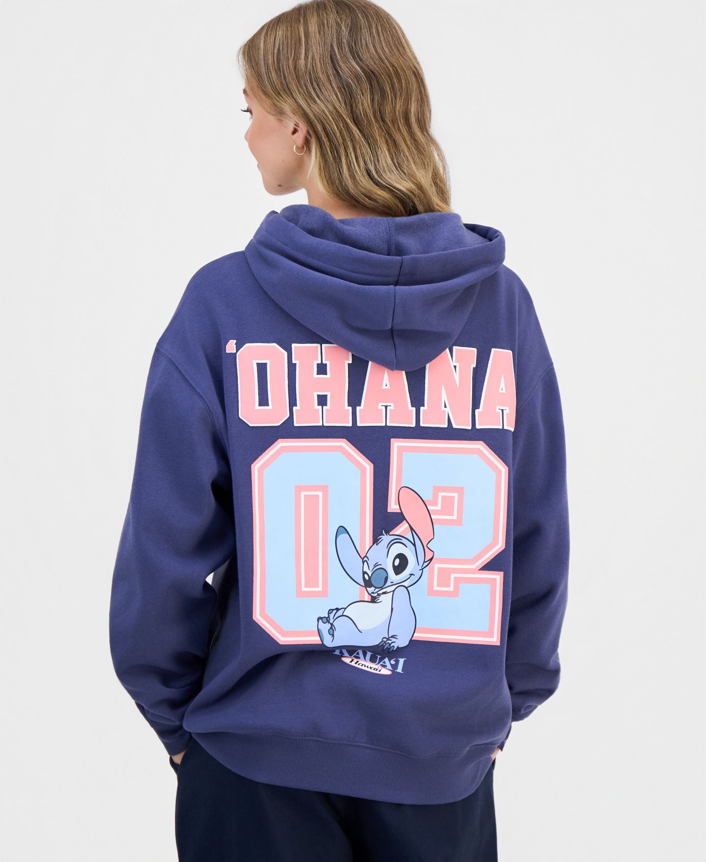 Женское худи Disney Juniors' Stitch Graphic, цвет: Тёмно-синий — фото 4